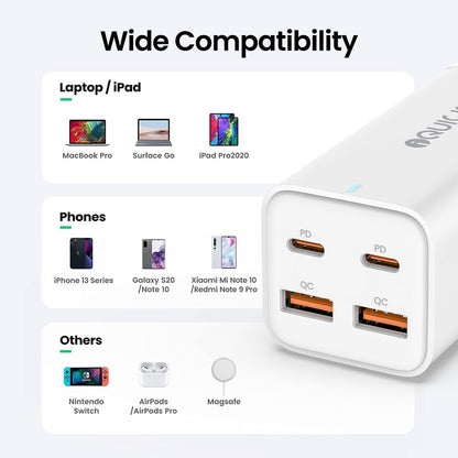 iQuick 100W 2 × USB-A 2 × USB-C 4-Port Charger Power Strip