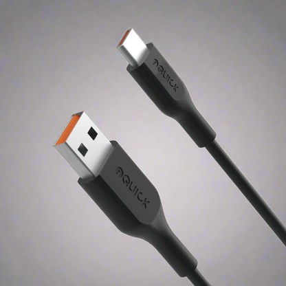 iQuick PVC USB-A to USB-C Fast Charging Cable 0.3M