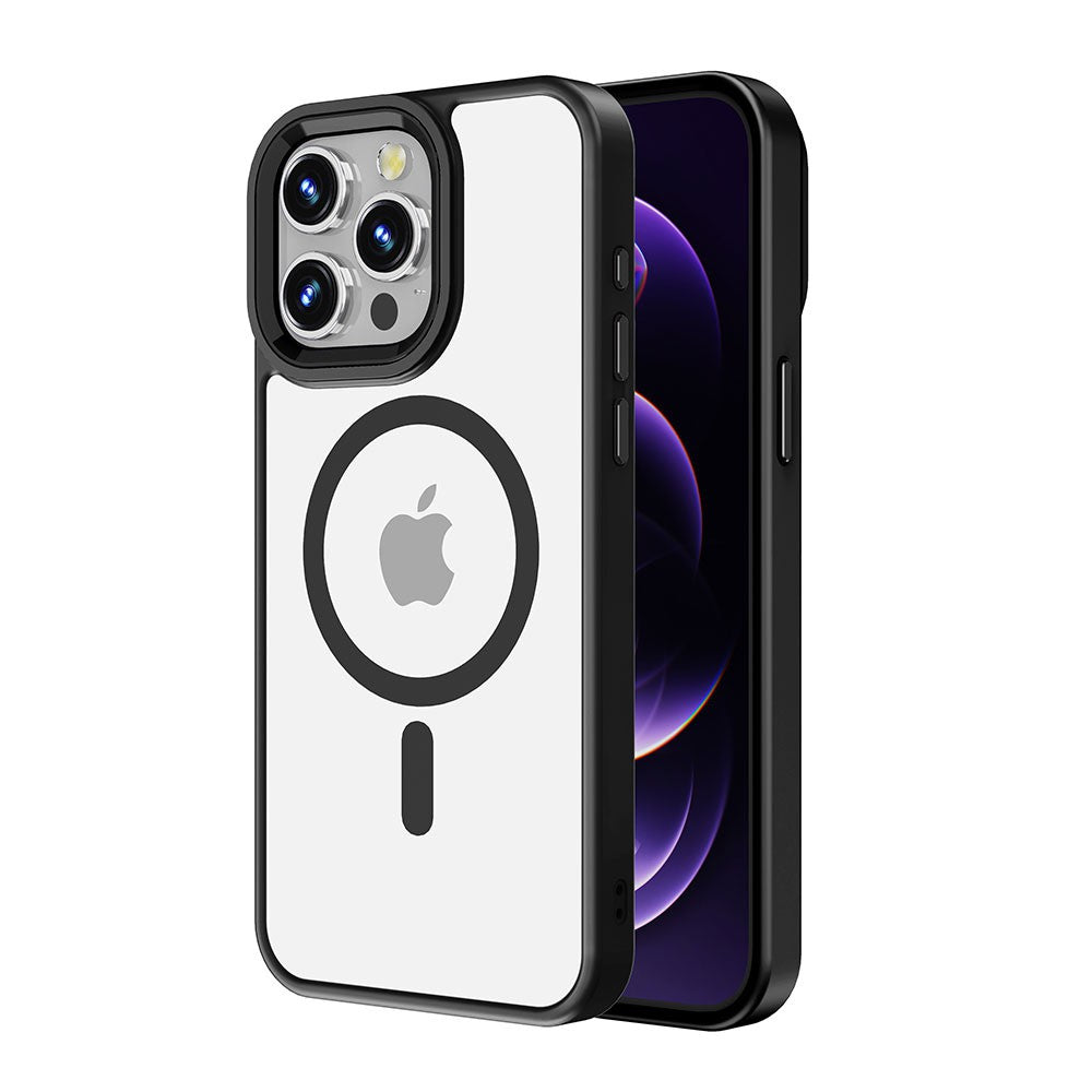 Metal Camera Lens Magnetic Transparent Magsafe Case for iPhone 15 Pro Max