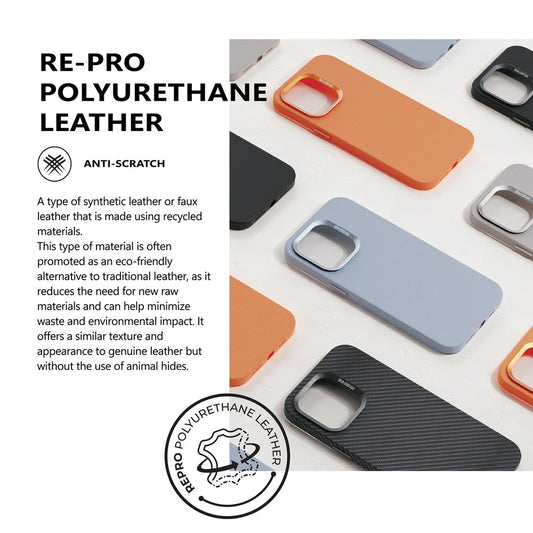 MASTERCRAFT Re-Pro Polyurethane Leather Magsafe Case for iPhone 15 Pro