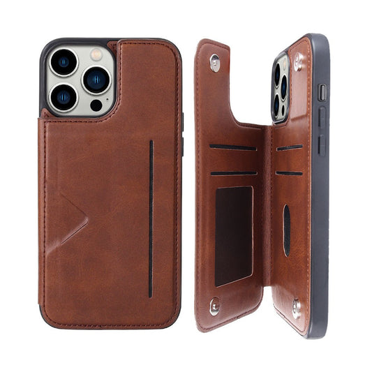 Back Flip Leather Wallet Shockproof Cover Case for iPhone 15 Pro Max