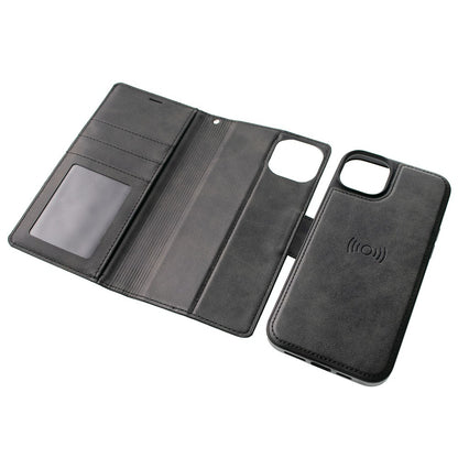 2 in 1 Detachable Magnetic Flip Leather Wallet Cover Case for iPhone 15 Pro Max