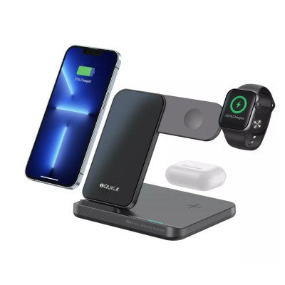 iQuick 3 in 1 Multi Functions Wireless Charger Stand T5