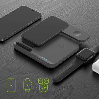 iQuick 3 in 1 Multi Functions Wireless Charger Stand T5